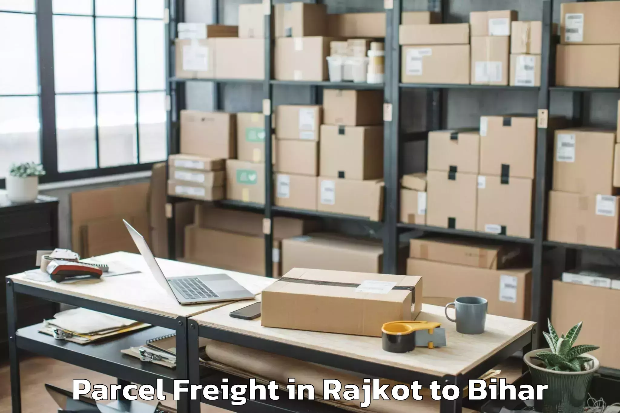 Professional Rajkot to Rohtas Parcel Freight